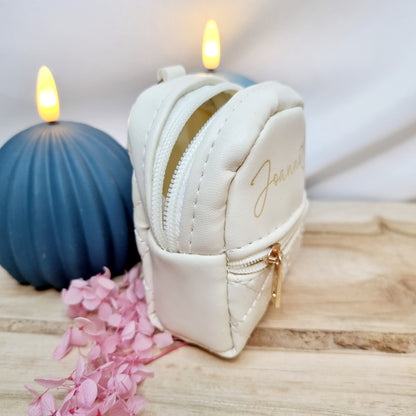 Mini-Rucksack Schlüsselanhänger aus PU-Leder