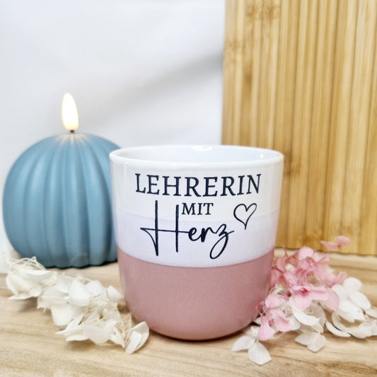 Tasse mit Spruch | Abschiedsgeschenk | Lehrerin mit Herz | Danke | Personalisiert | Danke, dass du uns beim Wachsen geholfen hast
