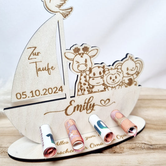 Personalisiertes Geldgeschenk zur Taufe | Arche Noah