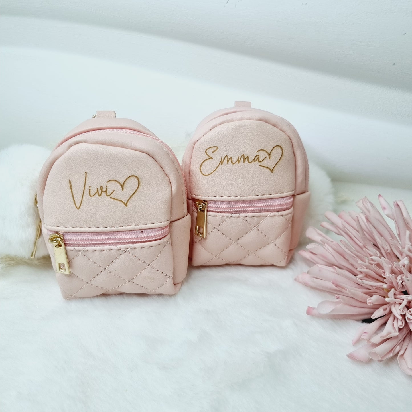 Mini-Rucksack Schlüsselanhänger aus PU-Leder