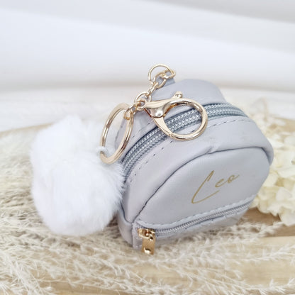 Mini-Rucksack Schlüsselanhänger aus PU-Leder