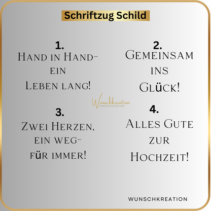 Personalisiertes Geldgeschenk zur Hochzeit – Hochzeitsauto mit Gravur & Wunschtext | Geldgeschenk für Brautpaar | Hochzeit Deko Idee