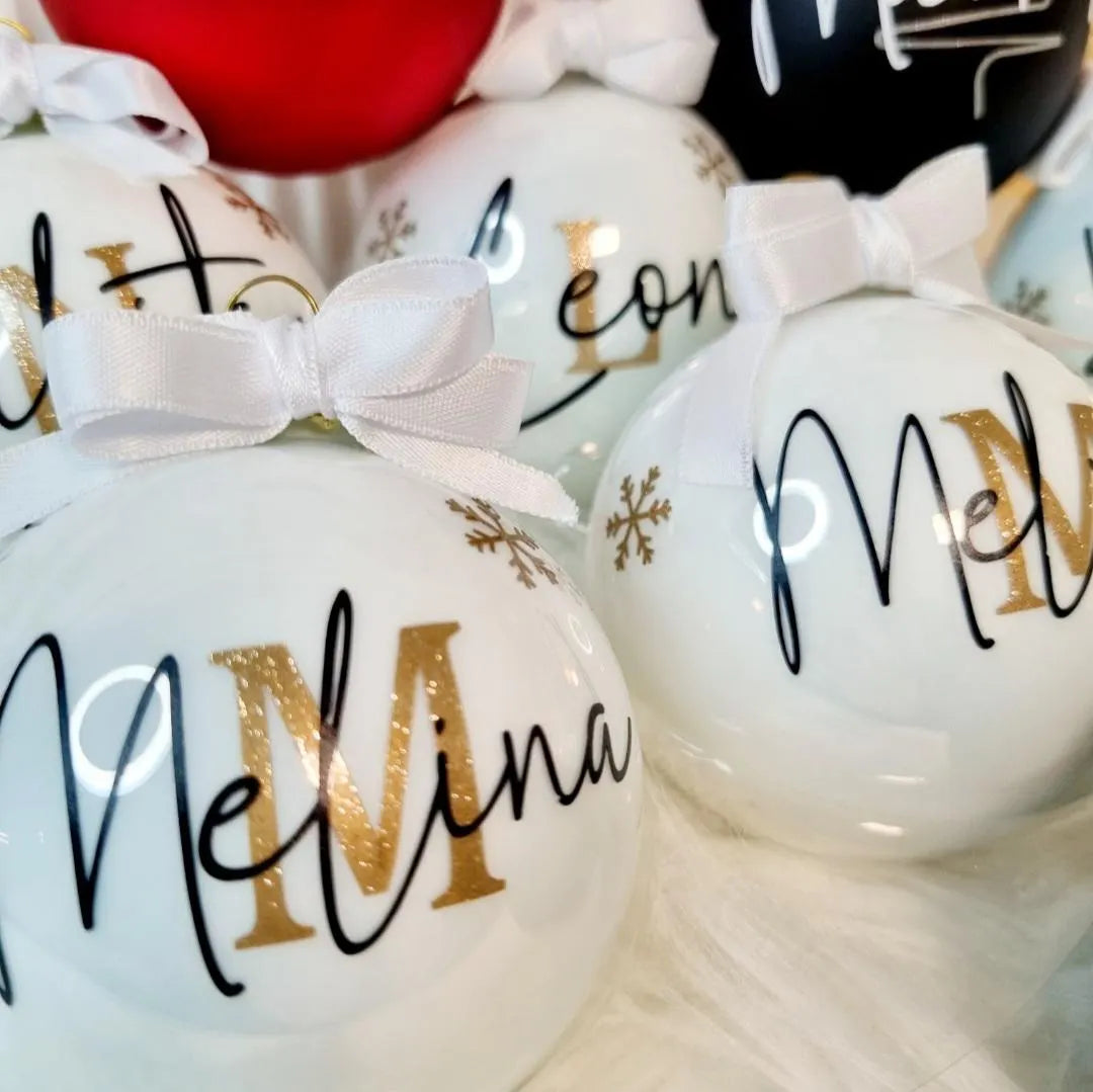 Personalisierte Christbaumkugel mit Name