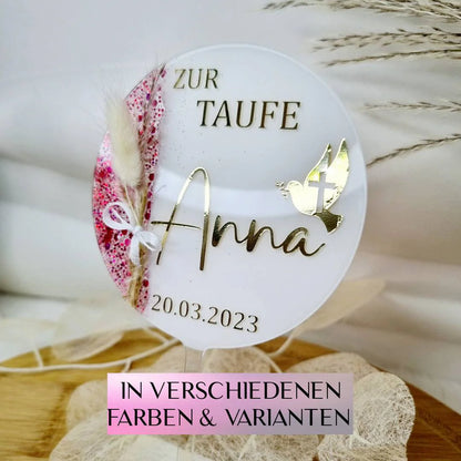 Cake Topper zur Taufe | Taube