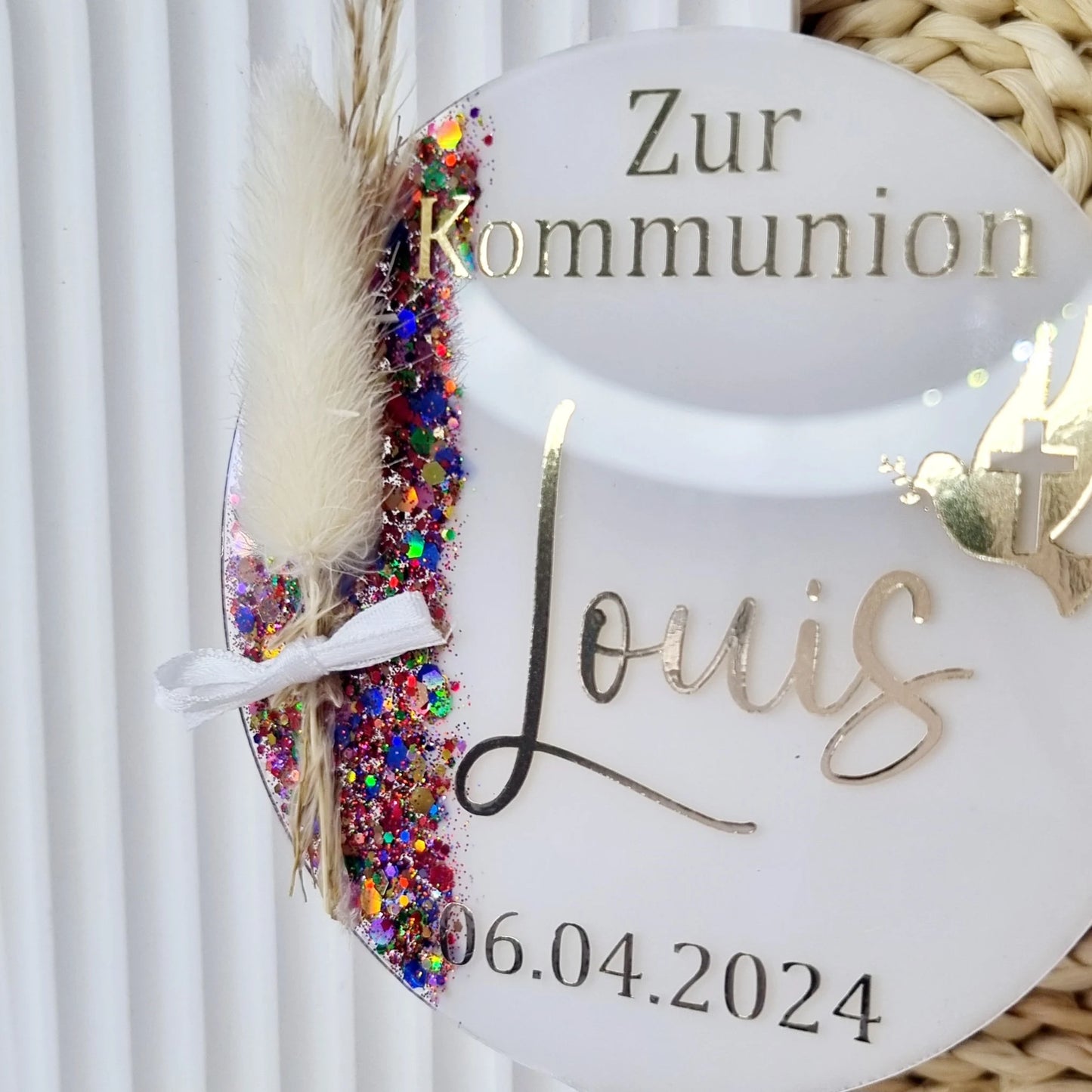 Personalisierte Geburtstafel | Namensschild | Meilenstein „Hallo Welt“ | Bekanntgabe des Namens | Acryl | Babyshower | Meilensteinkarte