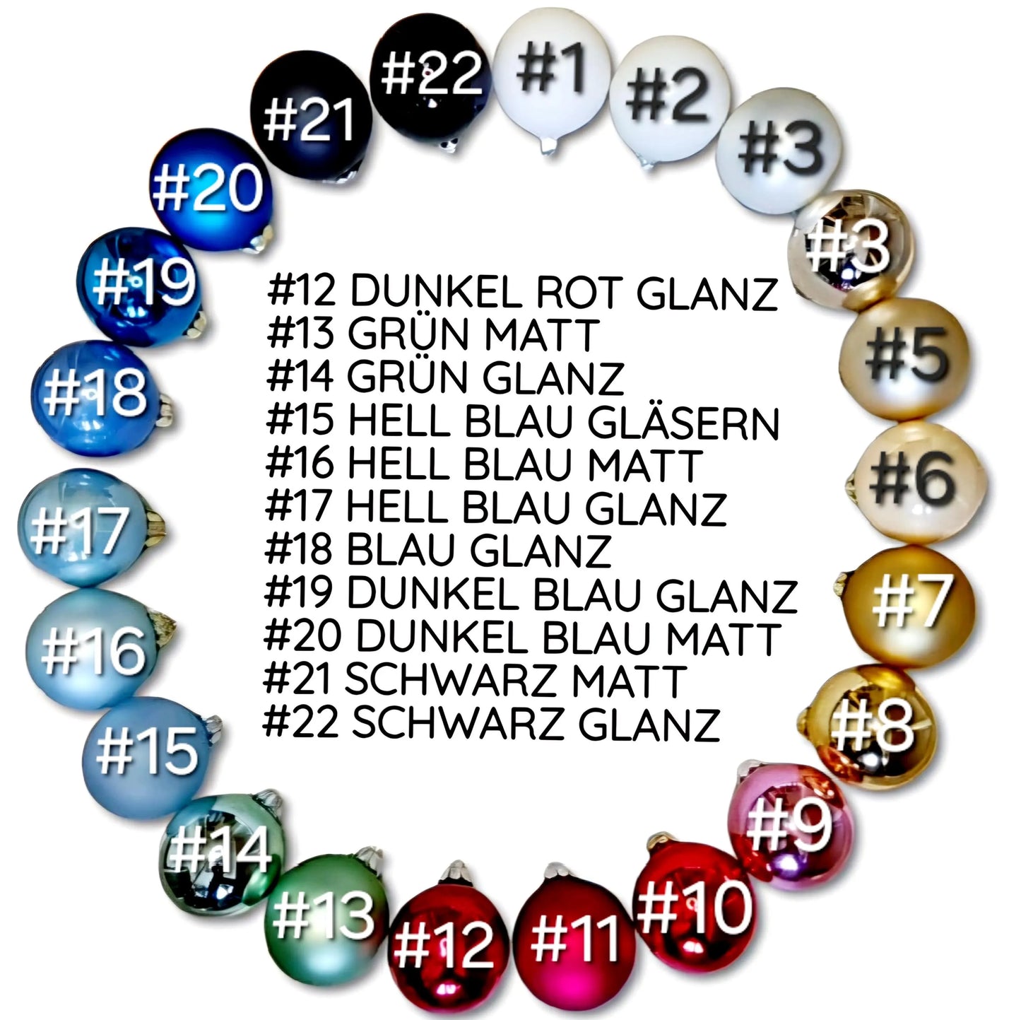 Personalisierte Weihnachtskugeln aus Glas – Matt | Mit Namen, Herz, Pfote oder Motiv | Christbaumkugel 8 cm