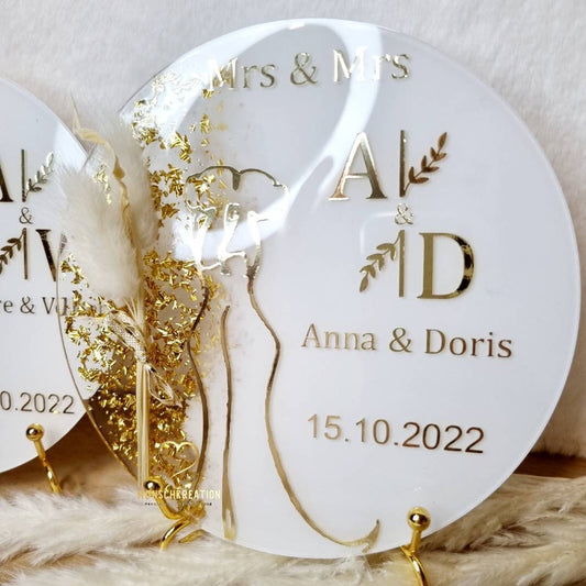 Acryl Aufsteller zur Hochzeit | Mr. & Mr. | Mrs. & Mrs.