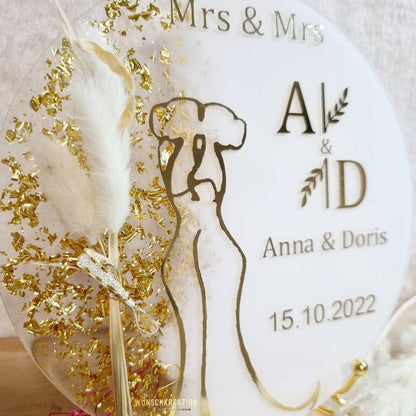 Acryl Aufsteller zur Hochzeit | Mr. & Mr. | Mrs. & Mrs.
