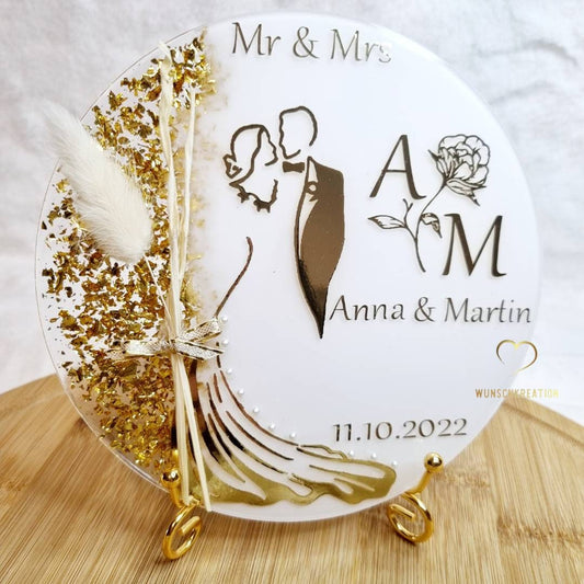 Acryl Aufsteller zur Hochzeit | Rose